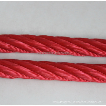 6 strands nylon rope with stainless steel core used in playground